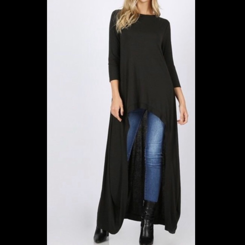Black Hi Lo Top - Picture 2 of 6